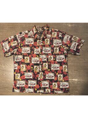 Team Trojan USC College Hawaiian Button Up Shirt XL NCAA Football All Over Print